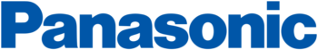 Logo firmy Panasonic - duży niebieski napis z nazwą firmy.